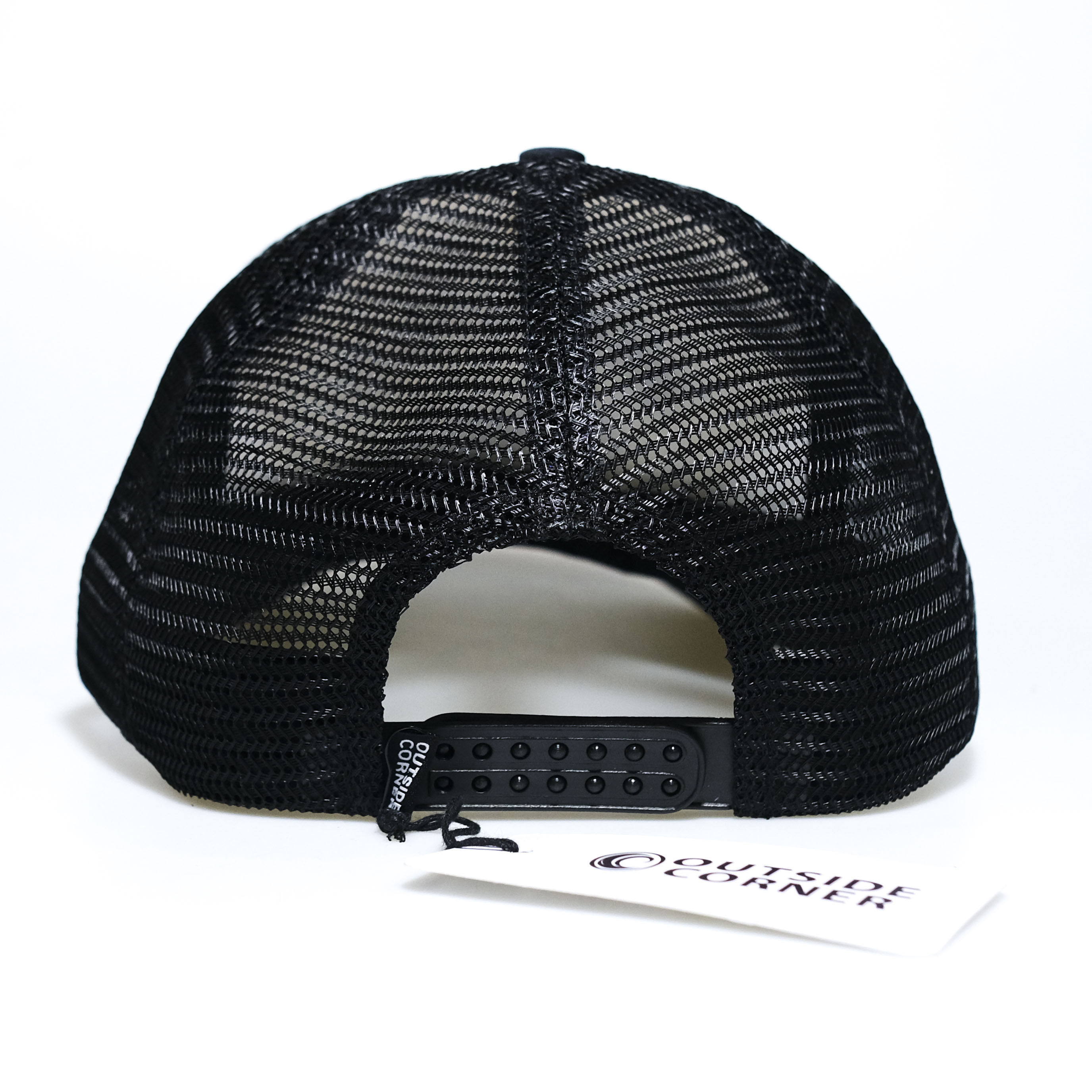 Outside Corner Trucker Cap White – Classic Two-Tone Style